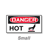 SIGN- DANGER HOT [VINYL] [3x1 1/2 in.] [10 PK]