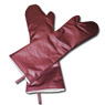Oven Mitt Safety Chef - 24" Maroon [Washable w/ Removable/Replacement Liner]