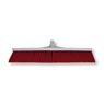 [close out item] PUSH BROOM [BRISTLE HARD HEAD] [18 in.] -RED
